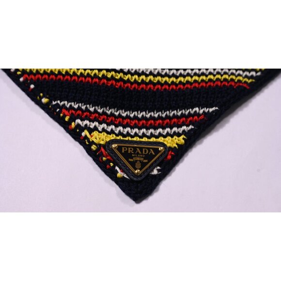 Prada Crochet Bandana in Black Multi main image 4